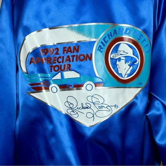 Vintage 1992 Fan Appreciation Tour Richard Petty Bomber Jacket NASCAR - Picture 7 of 10